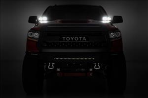 Toyota 3-inch LED Lower Windshield Ditch Kit (14-20 Tundra 3 Inch Osram Wide Angle Series) Rough Country