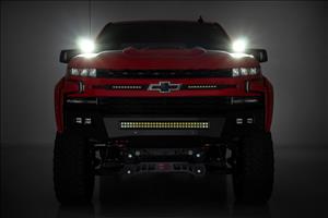 LED Light Kit Ditch Mount 3 Inch OSRAM Wide Chevy Silverado 1500 (19-26) Rough Country