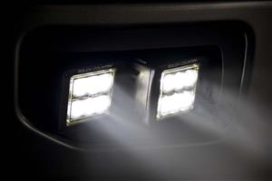 LED Light Kit Fog Mount Dual 2 Inch Black Pairs Spot/Flood Ford F-150 (15-17) Rough Country