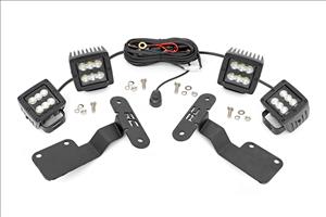 Subaru 2-inch LED Lower Windshield Ditch Kit 14-18 Forester Spot and Flood Beam Rough Country