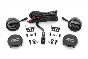Black Series Round LED Light Pair 3.5 Inch Amber DRL Rough Country