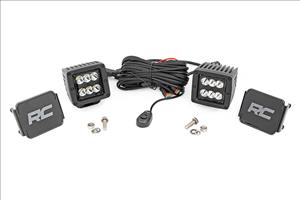2 Inch Black Series LED Light Pods Spot Square Rough Country