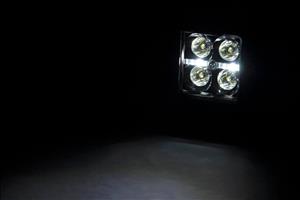 2 Inch Black Series LED Light Pods Spot Square Cool White DRL Rough Country
