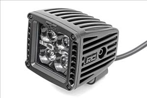 2 Inch Black Series LED Light Pods Spot Square Amber DRL Rough Country