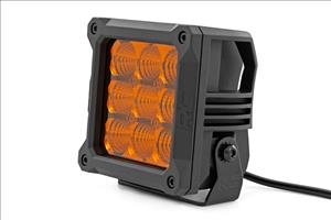 4 Inch LED Amber Light Pods Square Amber DRL Pair Rough Country