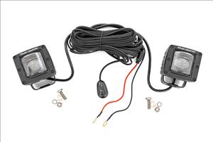 2 Inch Black Series LED Light Pods SAE Fog Yellow Rough Country