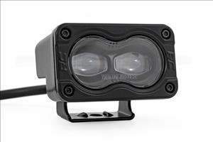 3x1.75 Inch Black Series Yellow LED Slim Aux SAE Fog Pair Rough Country