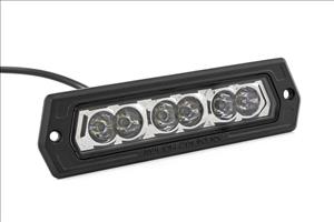 6 Inch Chrome Series LED Lights Flush Mount Pair Rough Country