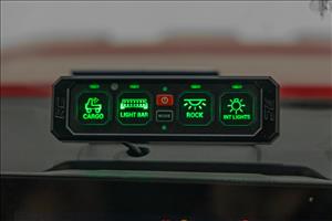 4 Gang Switch Panel RGB Backlit Buttons Multifunction Modes Rough Country