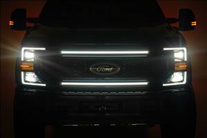LED Light Kit Grille Mount 30 Inch DRL Ford F-250/F-350 Super Duty (17-22) Rough Country
