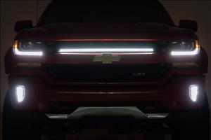 LED Light Kit Grille Mount 30 Inch DRL Chevy Silverado 1500 (16-18) Rough Country