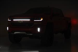 LED Light Kit Grille Mount 30 Inch DRL Chevy Silverado 1500 (16-18) Rough Country