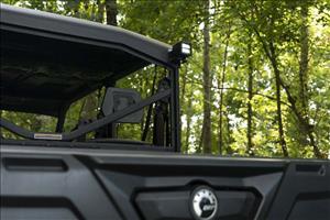 LED Light Cab Mount 2 Inch Black Pair Flood Can-Am Defender HD 5/HD 8/HD 9/HD 10 Rough Country