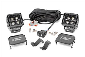 Ford 2-inch LED Lower Windshield Ditch Kit w/ Amber DRL 15-21 Ford F-150 Rough Country