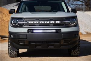 LED Light Kit Bumper Mount 20 Inch Black Single Row Ford Bronco Sport (21-26) Rough Country