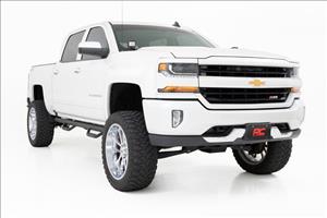 LED Ditch Light Kit 2in Black Pair Spot Silverado/Sierra 1500 (14-18 & Classic) Rough Country