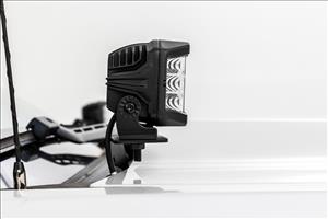 LED Ditch Light Kit 2in Black Pair Spot Silverado/Sierra 1500 (14-18 & Classic) Rough Country