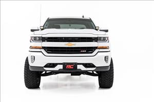 LED Ditch Light Kit 2in Black Pair Flood Silverado/Sierra 1500 (14-18 & Classic) Rough Country