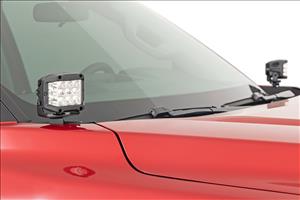 LED Light Kit Ditch Mount 3 Inch OSRAM Wide Toyota Tundra 2WD/4WD (22-26) Rough Country