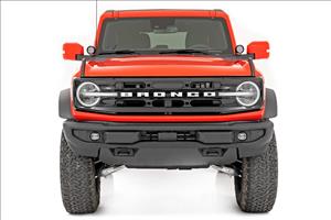 LED Light Kit Ditch Mount 3.5 Inch Black Round Pair Amber DRL Ford Bronco (21-25) Rough Country
