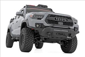 LED Fog Light Kit 3.5 Inch Round Black Series Amber DRL Toyota Tacoma (16-23) Rough Country
