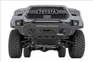 LED Fog Light Kit 3.5 Inch Round Black Series Amber DRL Toyota Tacoma (16-23) Rough Country
