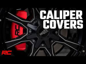 RC Caliper Cover Red Mechanical RR Brakes 15-20 Ford F-150 2WD/4WD Rough Country
