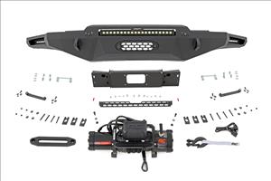 Hybrid Front Bumper 12000S Black LED w/ White DRL Toyota Tundra (22-26) Rough Country