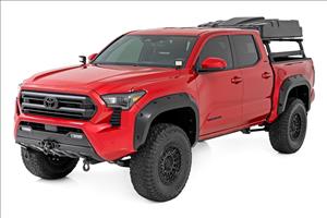 LED Light Kit Ditch Mount Black Series Round 3.5 Inch Amber DRL Toyota Tacoma (24-26) Rough Country