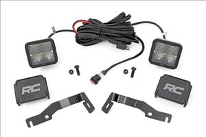 LED Light Kit Ditch Mount 2 Inch Spectrum Pair Spot Toyota Tacoma (24-26) Rough Country