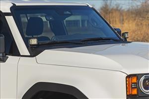 LED Light Kit Ditch Mount Black Series Round 3.5 Inch Amber DRL Toyota LandCruiser (2024) Rough Country