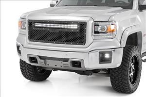 30 Inch Black Series LED Light Bar Curved Dual Row Amber DRL Rough Country