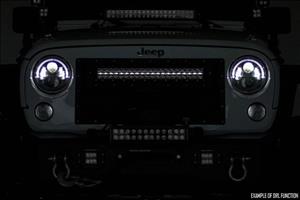 Curved Cree LED Light Bar 50 Inch Dual Row Black Series w/Cool White DRL Rough Country