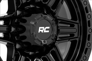 76 Series Wheel Simulated Beadlock Gloss Black 17x9 8x170 -12mm Rough Country