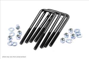 9/16 Inch Square U Bolts 3.0 x 12.0 E Coated Black Corrosion Resistant Sold as Set of 4 Rough Country