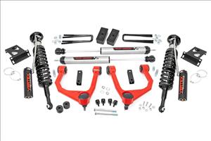 3.5 Inch Lift Kit Vertex/V2 Red Toyota Tundra 4WD (2007-2021) Rough Country