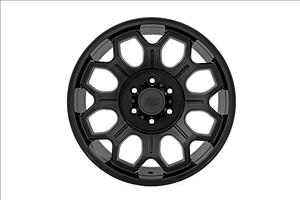 77 Series Wheel One-Piece Semi Gloss Black 20x9 6x5.5 0mm Rough Country