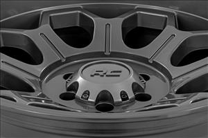 77 Series Wheel One-Piece Gunmetal Gray 20x9 6x5.5 0mm Rough Country
