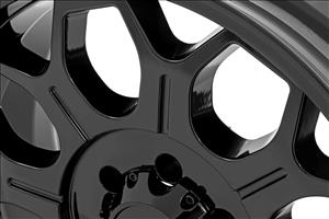 77 Series Wheel One-Piece Semi Gloss Black 20x9 6x5.5 -12mm Rough Country