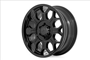 77 Series Wheel One-Piece Semi Gloss Black 20x9 6x135 +18mm Rough Country
