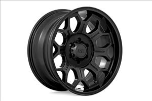 77 Series Wheel One-Piece Semi Gloss Black 20x9 6x135 +18mm Rough Country