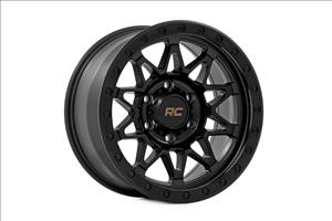 78 Series Wheel Simulated Beadlock Black 18x9 6x5.5 -12mm Rough Country