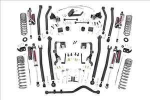 4.0 Inch Jeep Long Arm Suspension Lift Kit w/ Vertex Adjustable Reservoir Shocks 07-11 Wrangler JK 2-door Rough Country