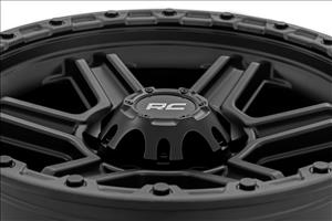 79 Series Wheel One-Piece Semi Gloss Black w/Gunmetal Ring 17x8.5 6x5.5 0mm Rough Country