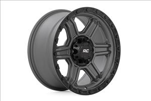 79 Series Wheel One-Piece Gunmetal Gray w/Black Ring 17x8.5 6x5.5 0mm Rough Country