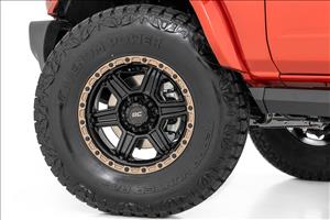 79 Series Wheel One-Piece Semi Gloss Black w/Bronze Ring 18x9 6x5.5 +18mm Rough Country