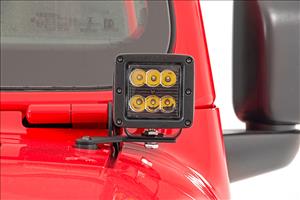LED Light Kit Hinge Mount 2 Inch Spectrum Pair Jeep Gladiator JT/Wrangler JL (18-26) Rough Country
