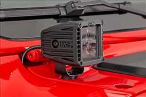LED Light Kit Cowl Mount 2 Inch Spectrum Pair Jeep Gladiator JT/Wrangler JL (18-26) Rough Country