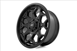 80 Series Wheel One-Piece Semi Gloss Black 20x10 8x170 -19mm Rough Country