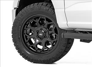 80 Series Wheel One-Piece Semi Gloss Black 20x10 5x5 -19mm Rough Country